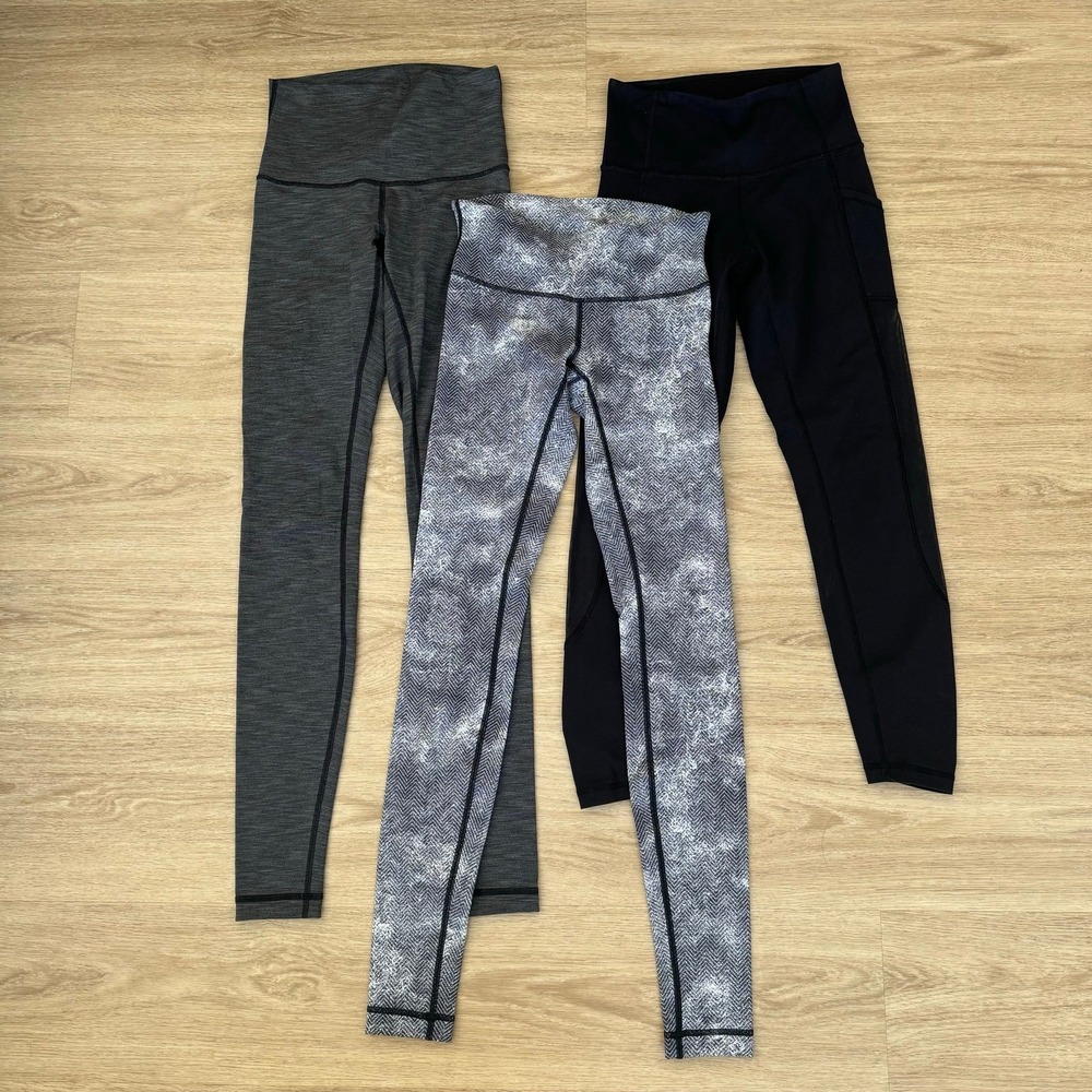 lululemon size 4 leggings bundle workout athletic yoga gym leggings pants